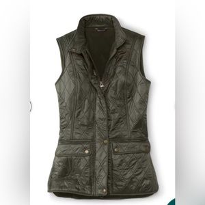 Barbour Olive Quilted Sleeveless Vest